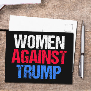 Carte Postale Femmes contre Trump 2024 Élections noir