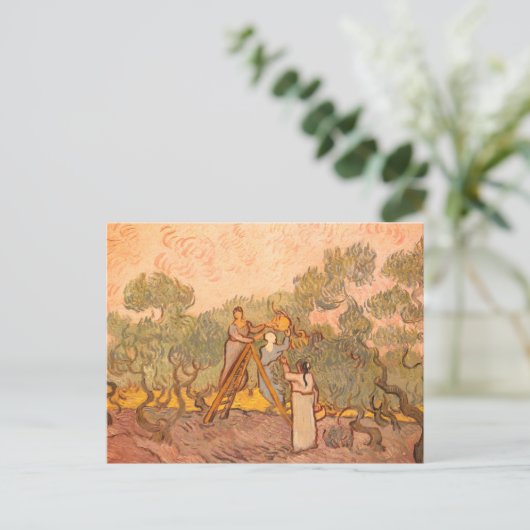 Carte Postale Femmes cueillant des olives par van Gogh : (Debout devant)