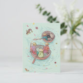 Carte Postale Femmes de pêche dans le delta du Mékong Aquarelle (Debout devant)