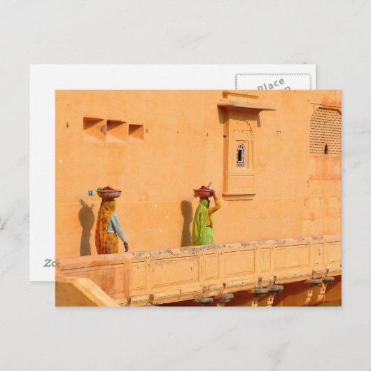 Carte Postale Femmes En Vêtements Sari, Inde (Devant / Derrière)