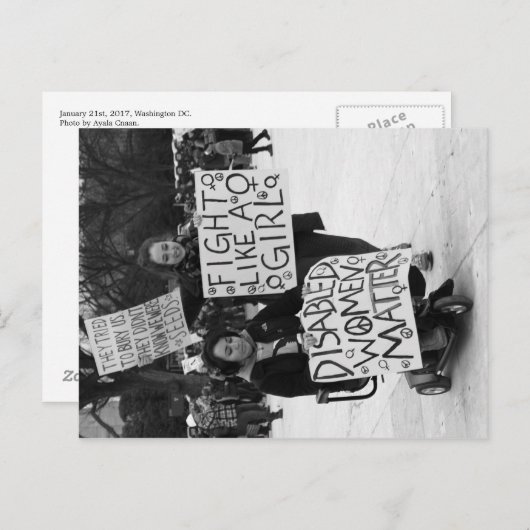 Carte postale Femmes handicapées comptent (Devant / Derrière)