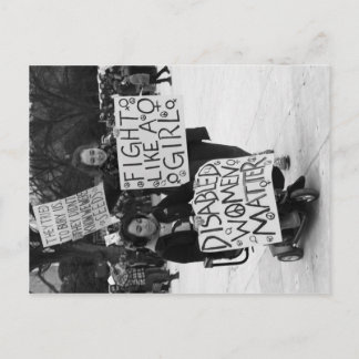 Carte postale Femmes handicapées comptent