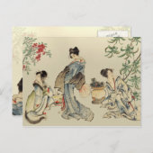Carte Postale Femmes japonaises en vêtements traditionnels (Devant / Derrière)