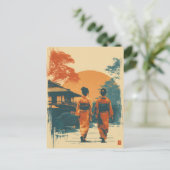 Carte Postale Femmes kimono vintage (Debout devant)