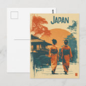 Carte Postale Femmes kimono vintage (Devant / Derrière)