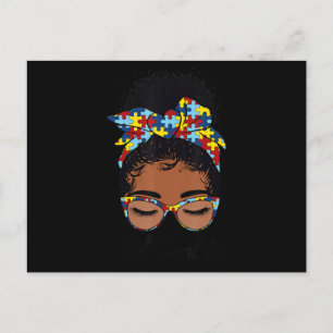 Carte Postale Femmes noires Filles Autistique Sensibilisation su
