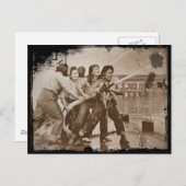 Carte Postale Femmes Pompiers Pearl Harbor 7 décembre (Devant / Derrière)