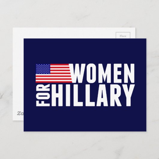 Carte Postale Femmes Pour Hillary (Devant / Derrière)