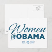 Carte Postale Femmes pour Obama (Devant / Derrière)