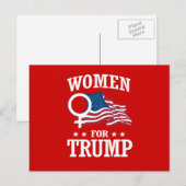 CARTE POSTALE FEMMES POUR TRUMP (Devant / Derrière)