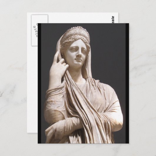Carte Postale Femmes romaines impériales - statue (Devant / Derrière)