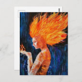 Carte Postale femmes sensation de brûler des affiches (Devant / Derrière)