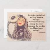 Carte postale Femmes sont fortes (Devant / Derrière)
