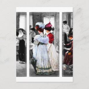 Carte Postale femmes victoriennes vintages