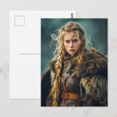 Carte Postale Femmes viking habillées traditionnellement (Devant / Derrière)