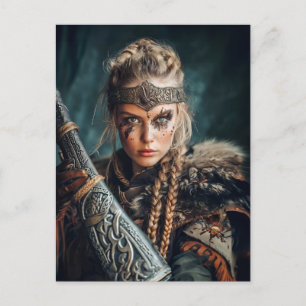 Carte Postale Femmes vikings en tenue traditionnelle
