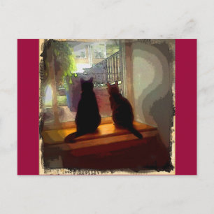 Carte Postale Fenêtre à regarder les Kitties CB