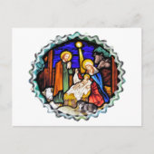 CARTE POSTALE FENÊTRE ANCIENNE NATIVITÉ ANGLOPHONE (Devant)