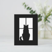 Carte Postale Fenêtre Cat Cliquez pour Customiser la couleur Déc (Debout devant)