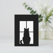 Carte Postale Fenêtre Cat Cliquez pour Customiser Obtenir une dé (Debout devant)