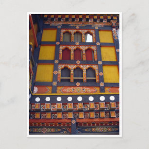 Carte Postale fenêtre de couleur dzong