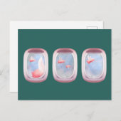 Carte Postale Fenêtre de l'avion passé (Devant / Derrière)