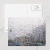 Carte Postale Fenêtre de pluie (Devant / Derrière)