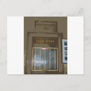 Carte Postale Fenêtre de ticket de gare