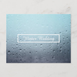 Carte Postale fenêtre d'hiver mariage