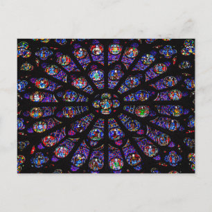 Carte Postale Fenêtre du Rose Sud dans la cathédrale Notre-Dame