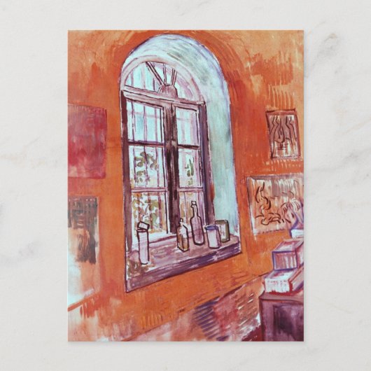 Carte Postale Fenêtre du Studio de Vincent van Gogh à l'Asile (Devant)