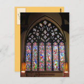 Carte Postale Fenêtre en verre ciselé Ouest Cathédrale Christ Ch (Devant / Derrière)