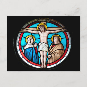 Carte Postale Fenêtre en verre de crucifixion