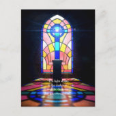 Carte Postale Fenêtre En Verre Vitré Lumière À Travers Une Églis (Devant)