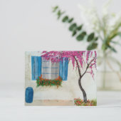 Carte Postale Fenêtre grecque (Debout devant)