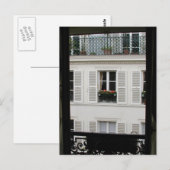 Carte postale Fenêtre Parisienne (Devant / Derrière)