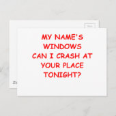 Carte Postale fenêtres (Devant / Derrière)