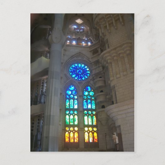 Carte Postale Fenêtres en verre arc-en-ciel (Devant)