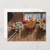 Carte Postale Fenêtres fleuries suisses (Devant / Derrière)