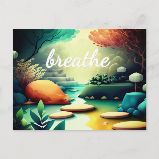 Carte Postale Feng Shui Loi d'Attraction Abondance Affirmation (Devant)