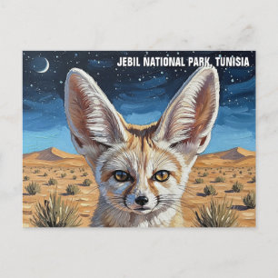 Carte Postale Fennec Fox dans le Parc National Jebil Tunisie