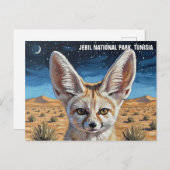 Carte Postale Fennec Fox dans le Parc National Jebil Tunisie (Devant / Derrière)