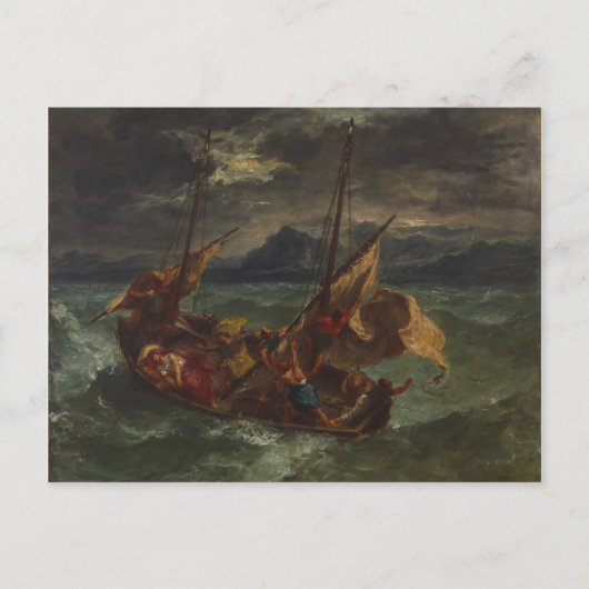 Carte Postale Ferdinand Delacroix Christ sur la mer de Galilée (Devant)