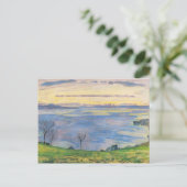 Carte Postale Ferdinand Hodler - Lac Léman le soir (Debout devant)