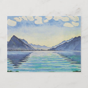Carte Postale Ferdinand Hodler- Lake Thun, Symétric reflection