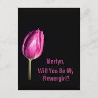 Ferez-Vous Ma Demoiselle D'Honneur Tulipes Roses M