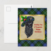 Carte postale Fergusson Clan Badge & Tartan Christ (Devant / Derrière)