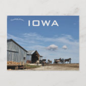 Carte Postale Ferme Amish à Lamoni Iowa (Devant)