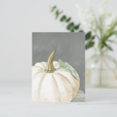 Carte Postale Ferme automne blanc citrouille (Debout devant)