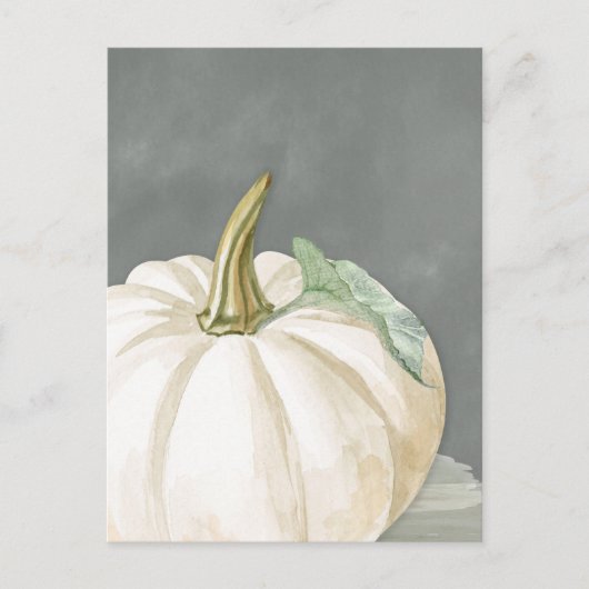 Carte Postale Ferme automne blanc citrouille (Devant)